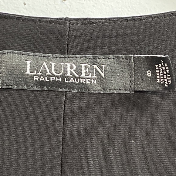 Lauren Ralph Lauren Dress Womens 8 Black Jersey Knit Maxi Sequin Clip Event Gala - Picture 5 of 10